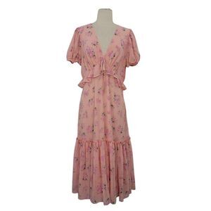 Love Shack Fancy x Target Fleur Dress Sz 12 Pink Floral‎ Tiered Ruffle Feminine